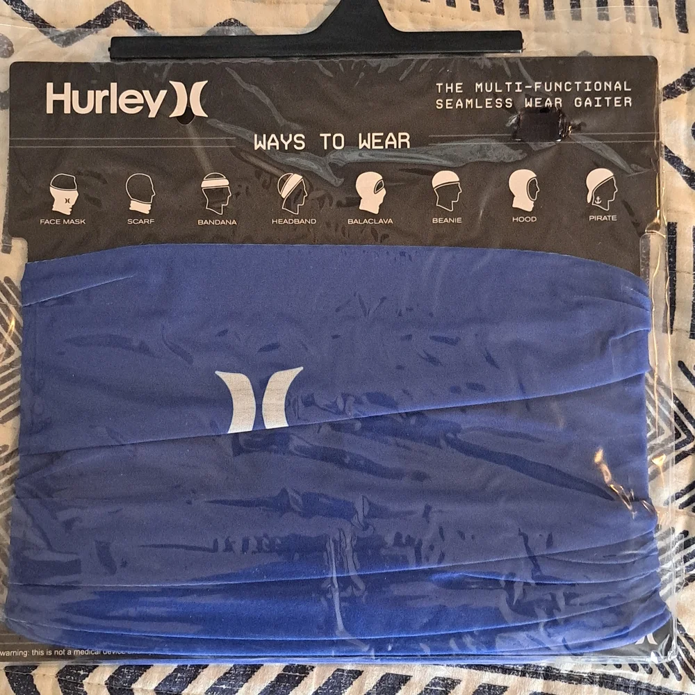 Hurley Blue Multi-Use Gaiter